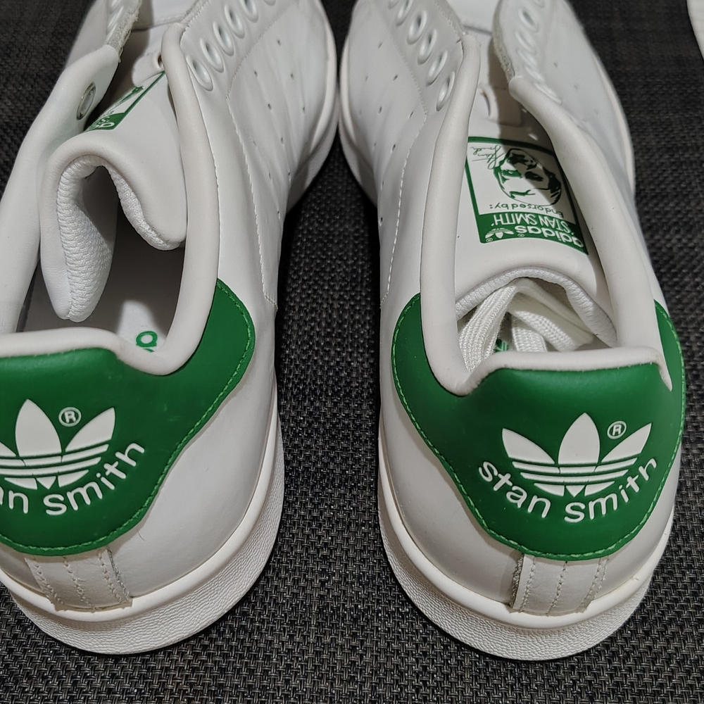 Adidas Stan Smith White and Green Sneakers
